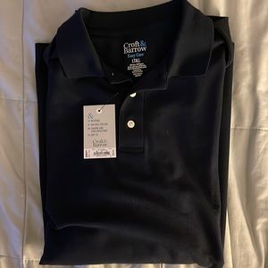 Mens great quality long sleeve navy shirt